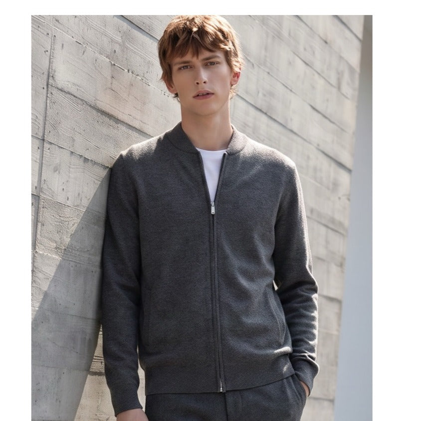 Men's 100% Baby Cashmere Full-Zip Cardigan