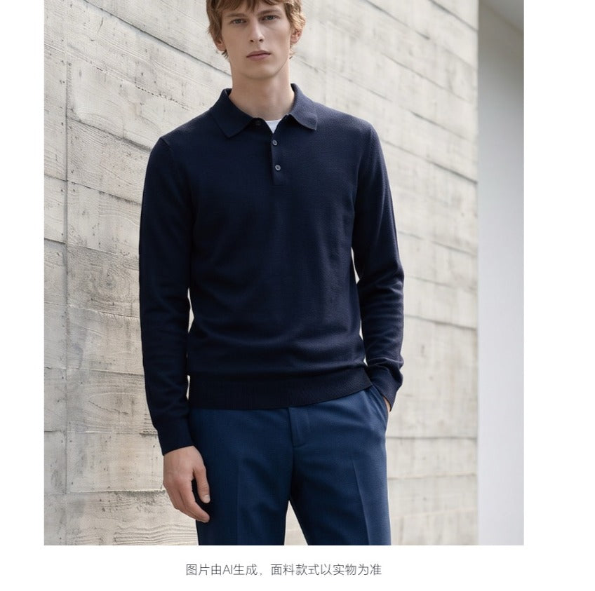 Men's 100% Baby Cashmere Polo Sweater