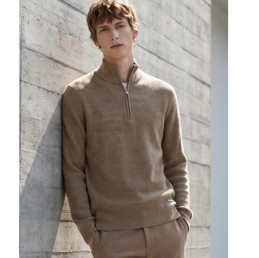 Men's 100% Baby Cashmere Quarter-Zip Sweater
