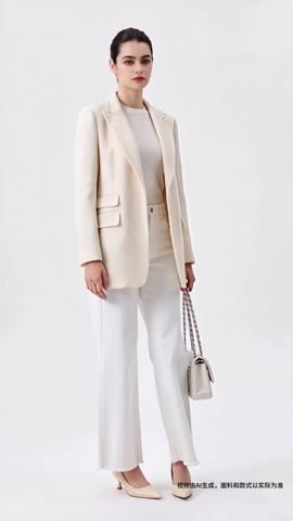 The Ivory Knit Tweed Blazer